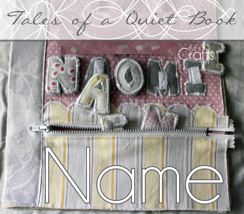 Kit's Crafts - Quiet Book, Name Page