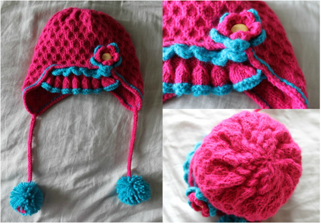 Kit's Crafts - Girly Girl Hat #FreeKnitPattern