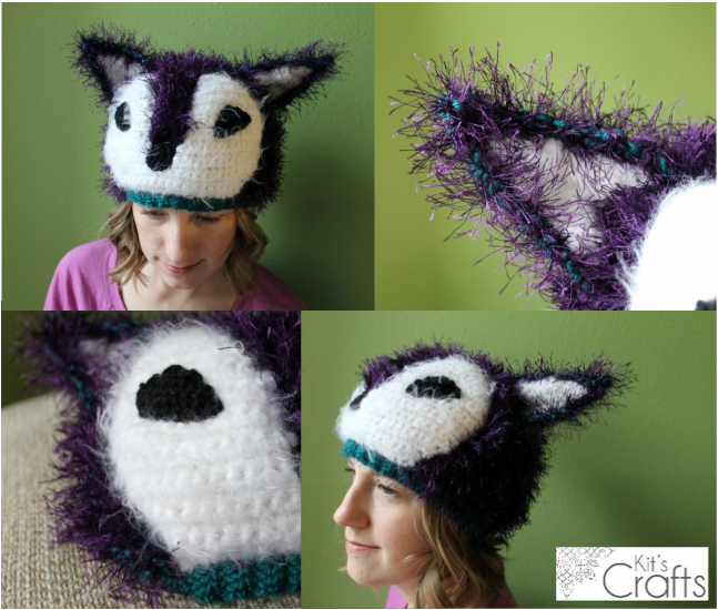 Kits Crafts - Crochet Fox Hat #FreeCrochetPattern