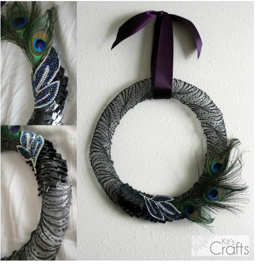 Kit's Crafts - Lacy Halloween Wreath