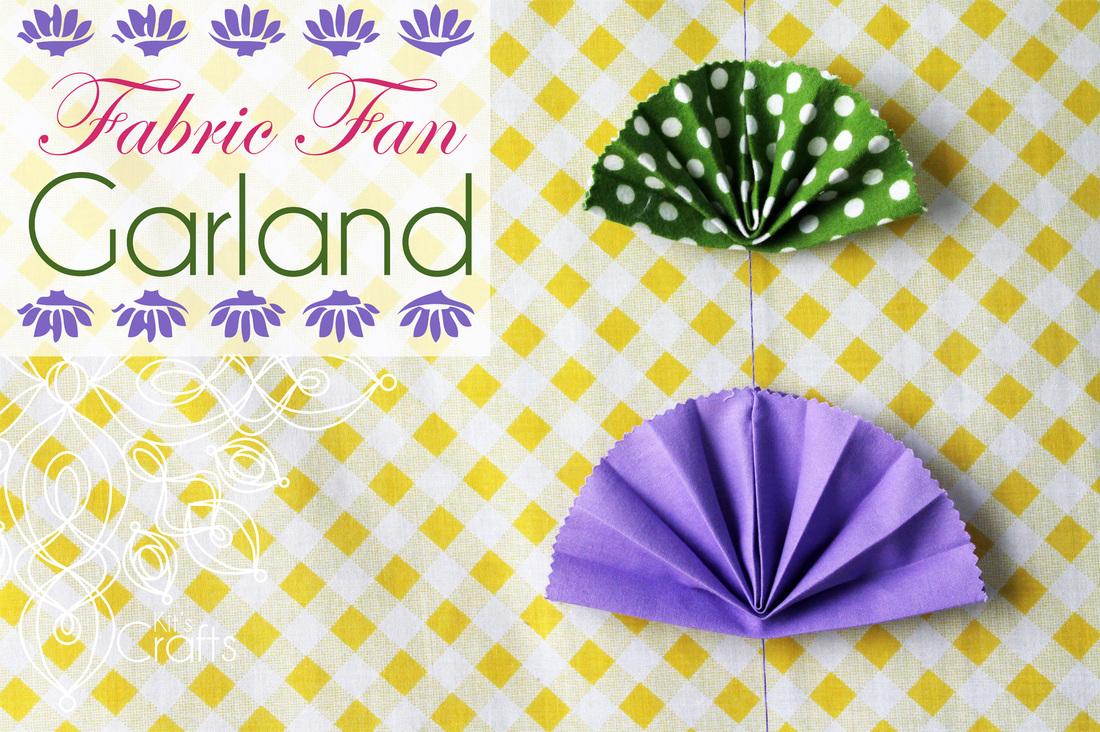Kit's Crafts - Fabric Fan Garland