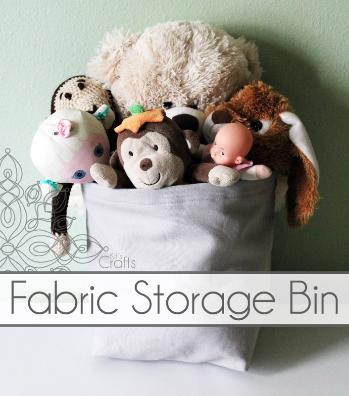 Kit's Crafts - Fabric Storage Bin