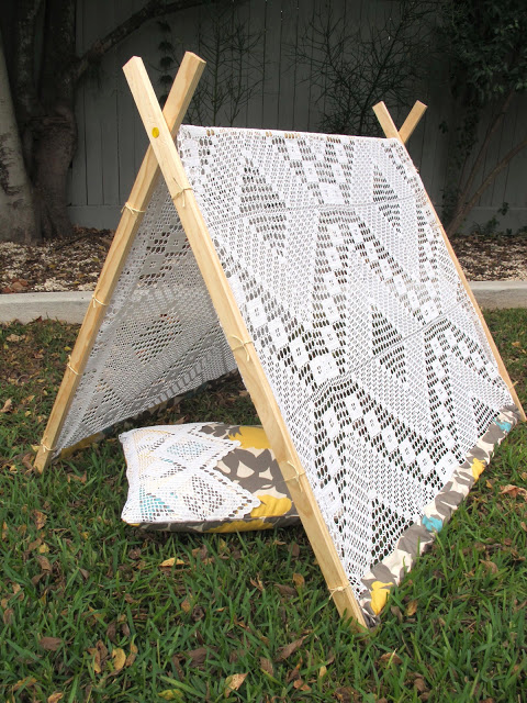 A-Frame Tent with Crochet Beadspread