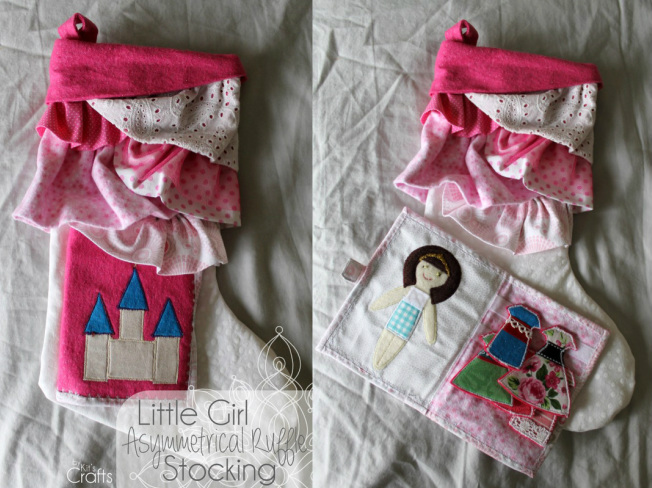 Kit's Crafts - Little Girl #AsymmetricalRuffle #Stocking
