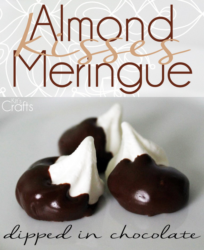 Kit's Crafts - Almond Meringue Kisses dipped in chocolate