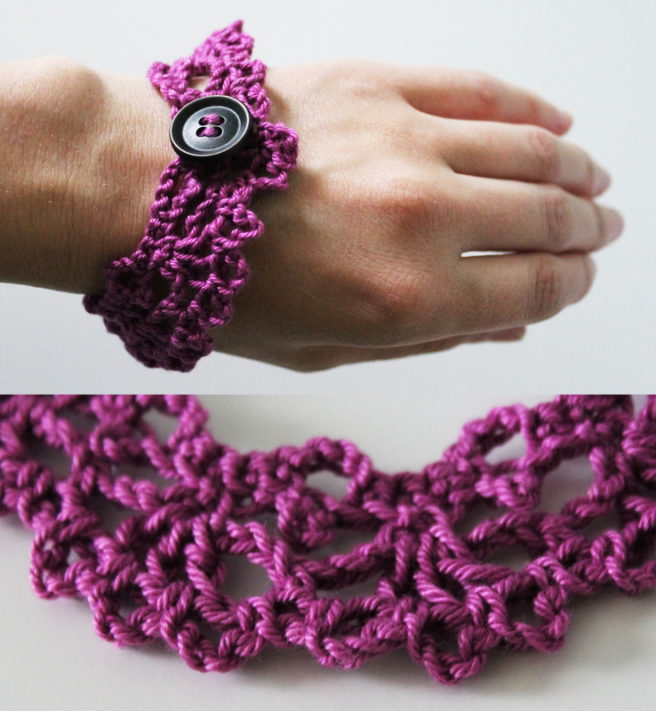 Kit's Crafts - Lacy Crochet Bracelet