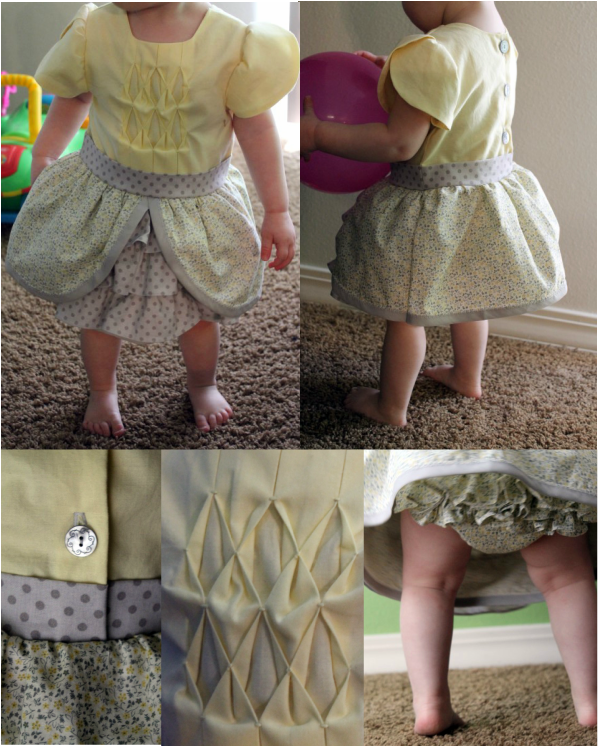 Kit's Crafts - Canary Baby Dress