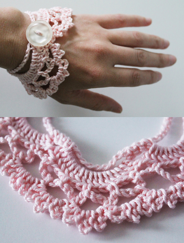 Kit's Crafts - Crochet Lace bracelet