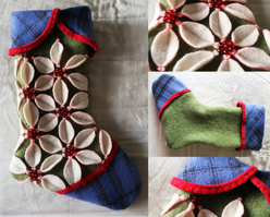 Kit's Crafts - Poinsettia Stocking