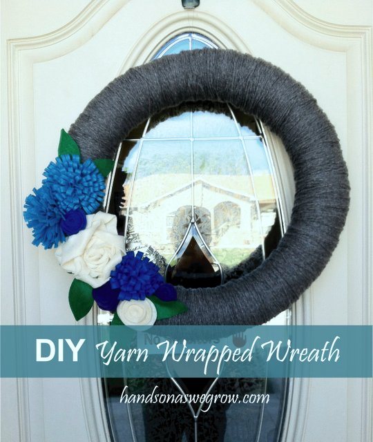 Yarn Wrapped Wreath - Hands on as We Grow