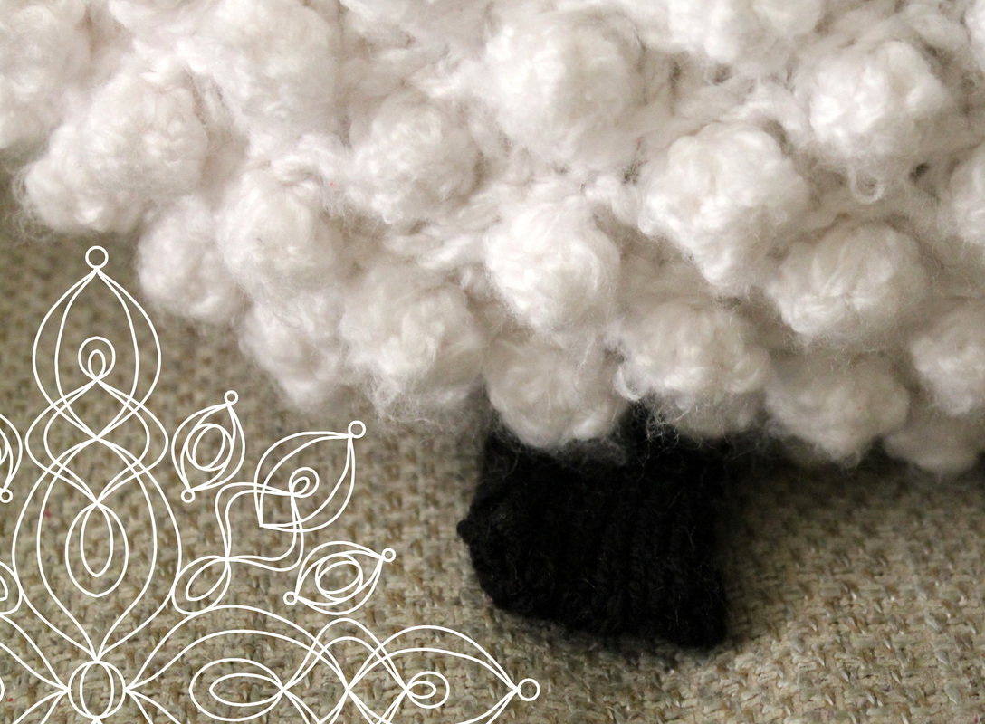 Kit's Crafts - Bobble Sheep Pillow via The Purl Bee