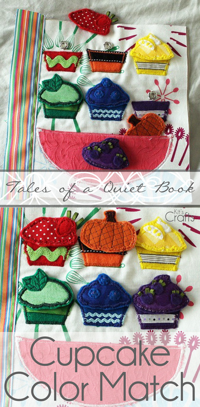 Kit's Crafts - Quiet Book, Cupcake Color Match