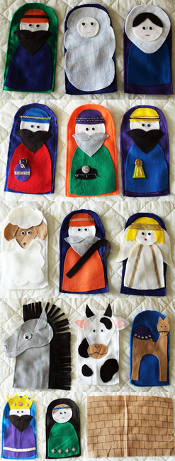 Kit's Crafts - Nativity Puppets