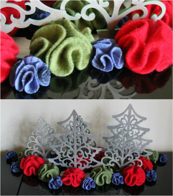 Quick and easy felt flowers from upcycled sweaters